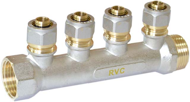 МП Коллектор RVC 3/4 гш 4 выхода цанги 16