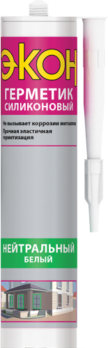 Герметик "Экон" cиликоновый нейтральный прозрачный, 280мл 
