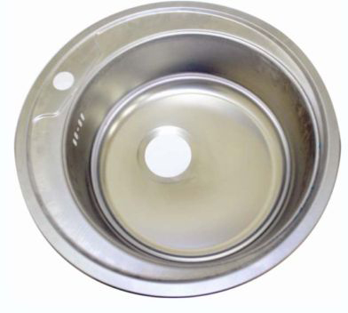 Мойка нерж. круглая 510х180 (0,6 мм) сифон, крепеж