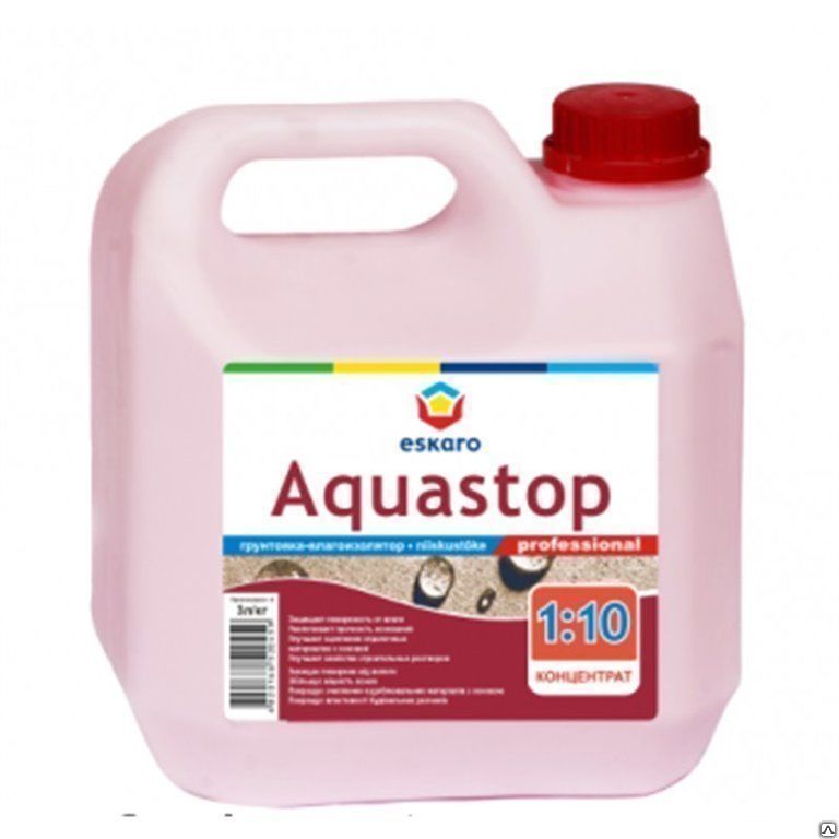 Грунт влагоизолятор, концентрат 1:10 "Eskaro Aqustop Prof" 10л