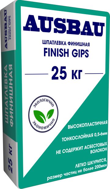 Ausbau Finishe Gips шпатлевка гипсовая 25кг