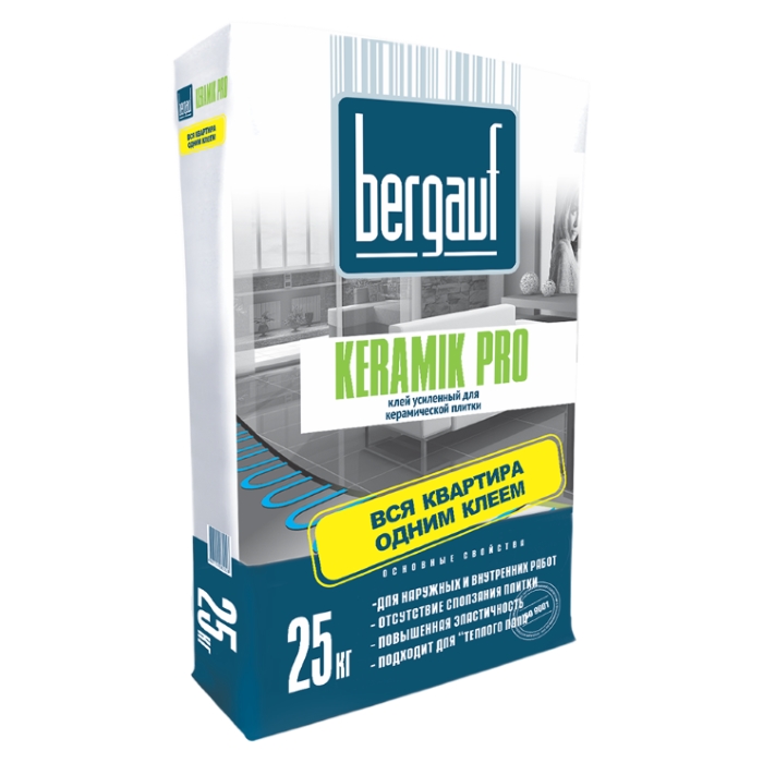 Bergauf Keramik Pro клей для керамической плитки усиленный 5кг