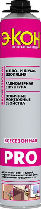 Пена монтажная "Экон" всесезонная профессиональная, 700мл