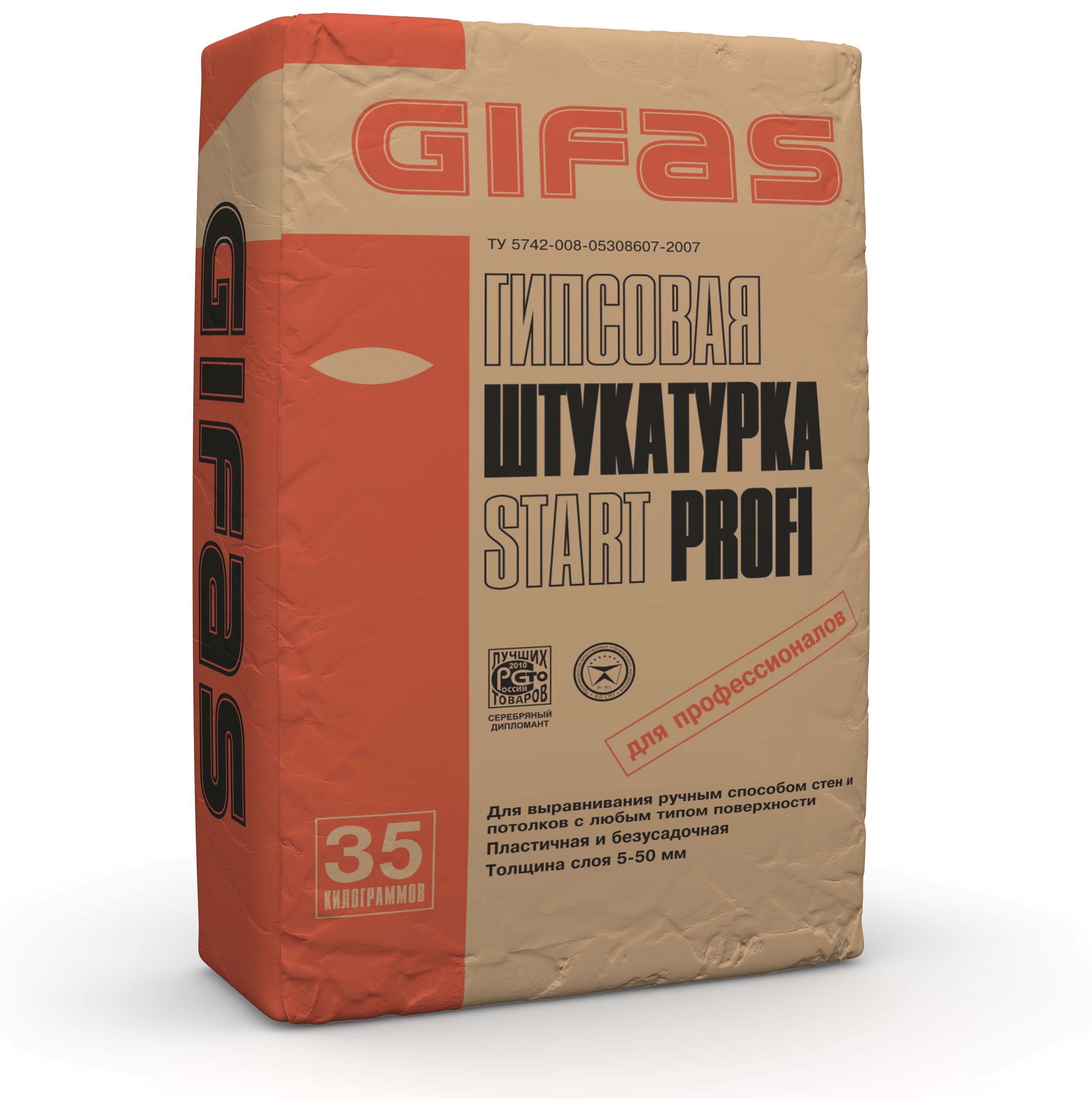 Gifas Start PROFI штукатурка гипсовая 30кг