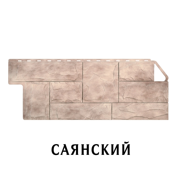 Фасадная панель "Гранит Саянский" 1140х470х23мм