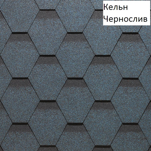Гибкая черепица Docke серия GOLD коллекции "Кельн" Чернослив, 1уп=3м2