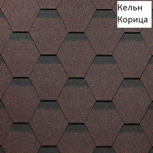 Гибкая черепица Docke серия GOLD коллекции "Кельн" Корица, 1уп=3м2