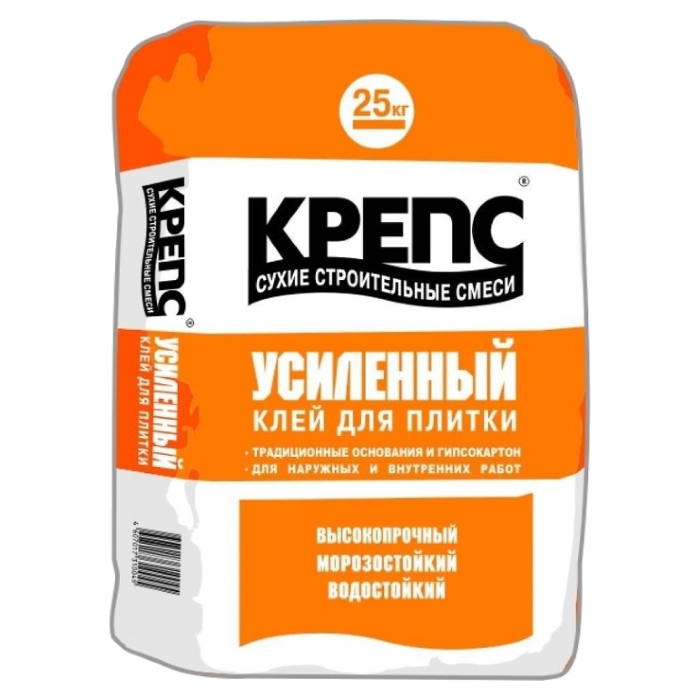 Крепс Усиленный клей для керамогранита и природного камня 25кг