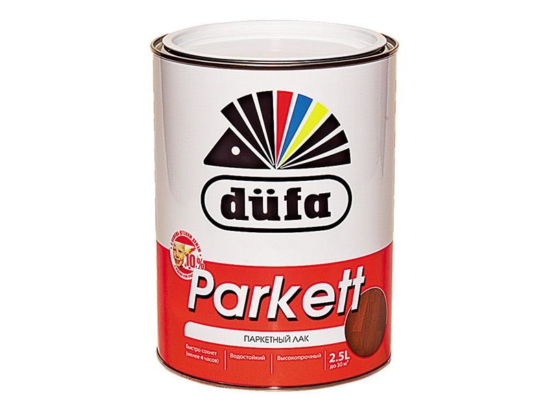 Лак паркетный полуматовый PARKETT 0,75л "Dufa"