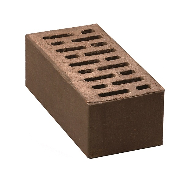 Кирпич лицевой пустотелый утолщенный К-1,35 коричневый