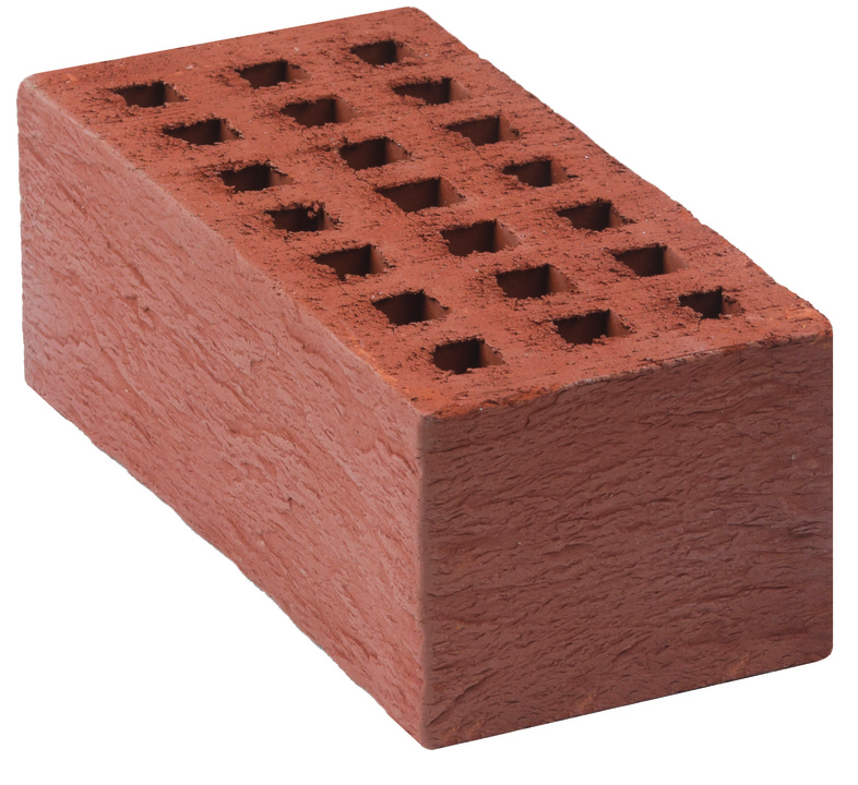 Кирпич лицевой пустотелый утолщенный "Круглянский сланец" К-1,35 терракотовый