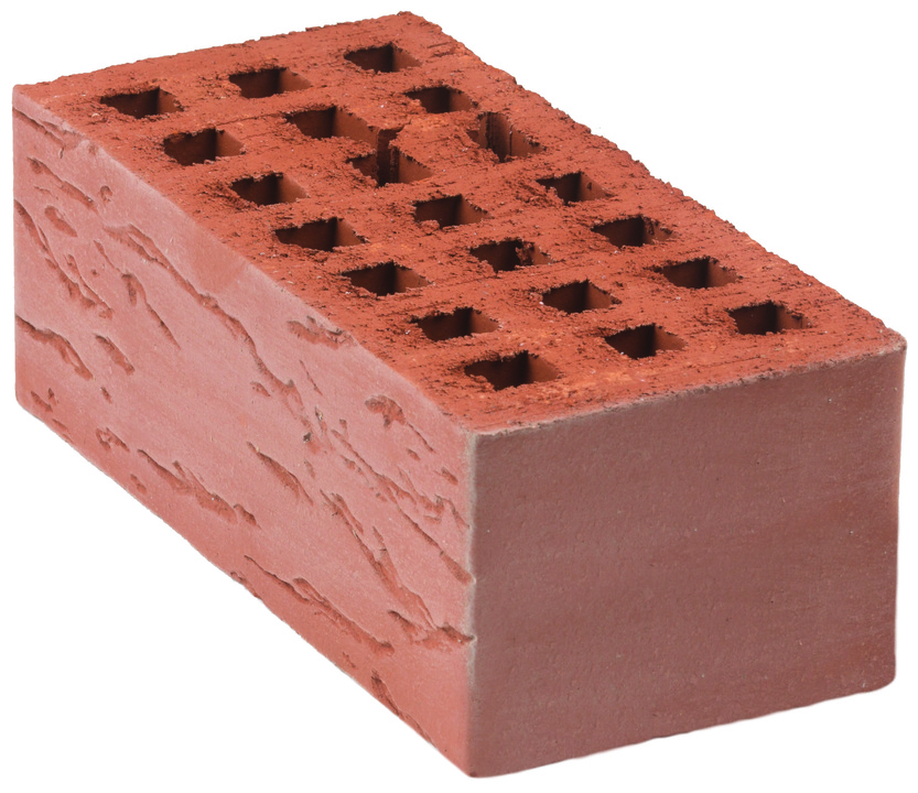 Кирпич лицевой пустотелый утолщенный "Грецкий орех" К-1,35 терракотовый