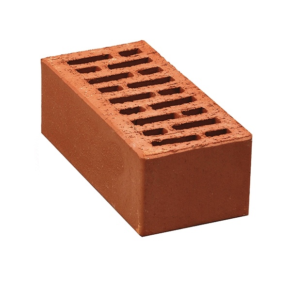 Кирпич лицевой пустотелый утолщенный К-1,35 терракотовый