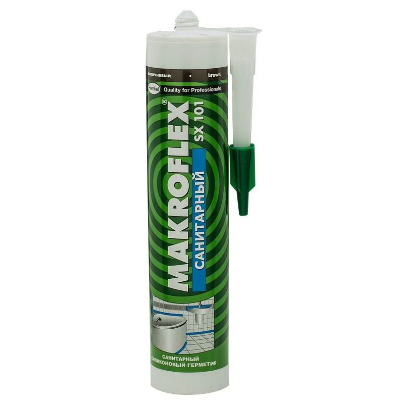 Герметик "Макрофлекс SX101" cиликоновый санитарный прозрачный, 290мл
