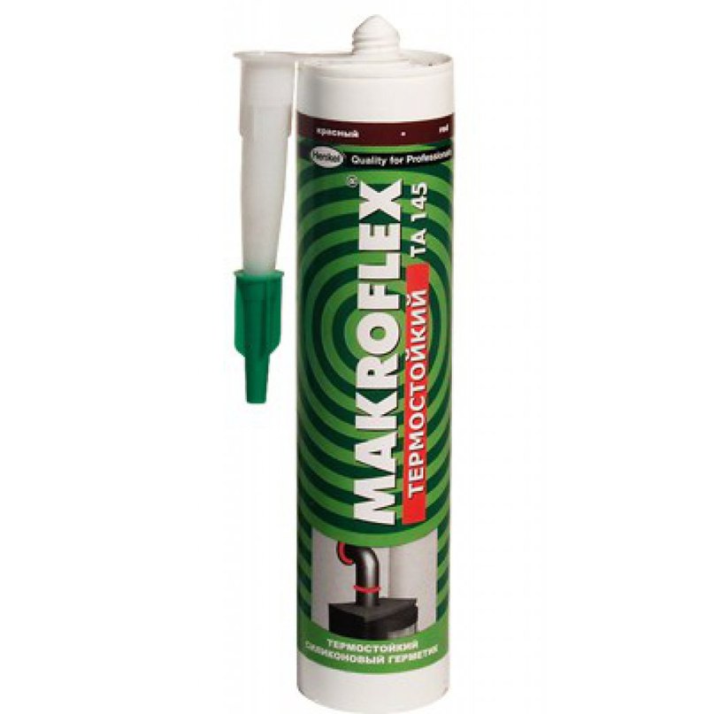 Герметик "Макрофлекс ТA145" силиконовый термостойкий красный, 300мл