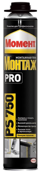 Пена монтажная "Момент монтаж PRO PS750", 750мл