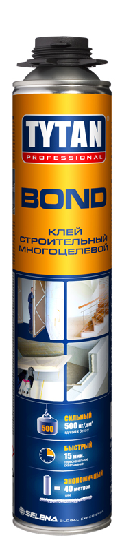 Клей-пена многоцелевой GUN проф.Tytan Bond, 750мл