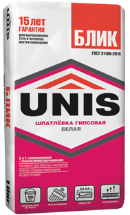 Unis Блик шпатлевка финишная гипсовая 18кг