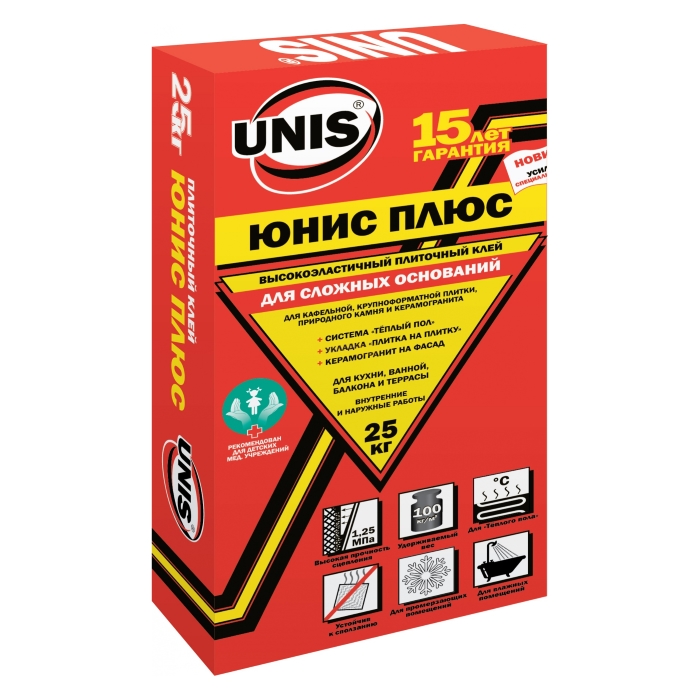 Юнис плюс клей плиточный 25кг