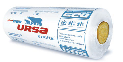 Утеплитель "URSA" М 25 9000*1200*50 (уп.1шт.; 0,54м3; 10,8 м2)